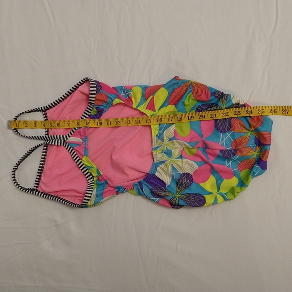 Swimsuit colorful flowered one piece - Picture 9 of 14
